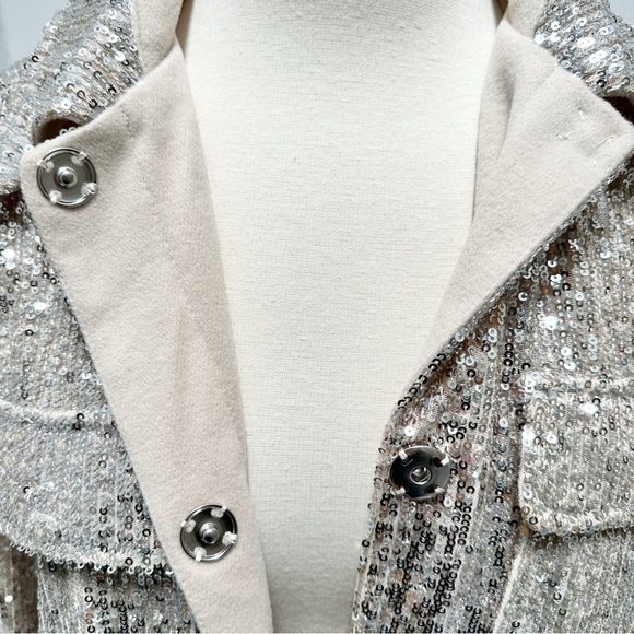 BB DAKOTA Shimmer Sequin Shirt Jacket - Picture 11 of 14